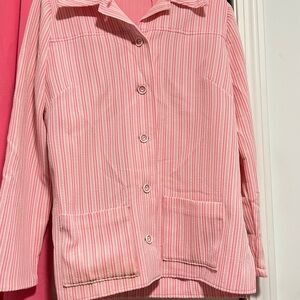 VYG Pink Striped Women's Jacket